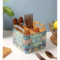 shreejee creations Floral Fantasy Spoon & Fork Holder (1 Piece)-picture-29