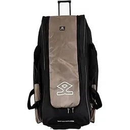 SHREY Match Cricket Wheelie KIT Bag, Black/Gold-picture-20