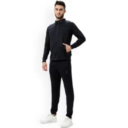 Shrey Men Solid Mock Collar Showdown Tracksuit-picture-35