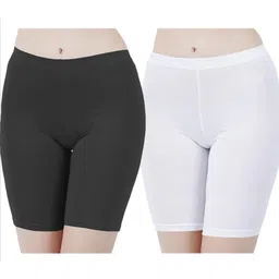 shreyfit Solid Women White, Black Tights-picture-18