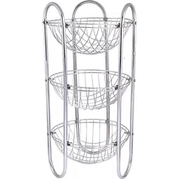 shri krishna traders Fruits/Vegetables Kitchen Rack SM Enterprises Stainless Steel Vegetable Kitchen Trolley Steel-picture-22