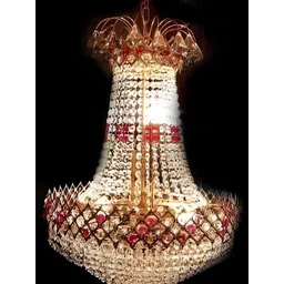 SHRI MAHAL ANTIQUES Gold Toned Jhumar Ceiling Lamp-picture-49