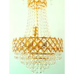SHRI MAHAL ANTIQUES Gold-Toned Textured Contemporary Ceiling Lamp-picture-21