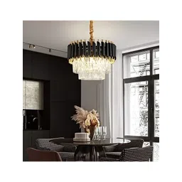 SHRI MAHAL ANTIQUES Gold-Toned Traditional Ceiling Lamp-picture-37