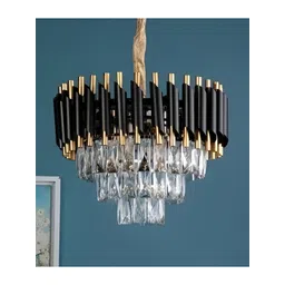 SHRI MAHAL ANTIQUES Gold-Toned Traditional Ceiling Lamp-picture-16