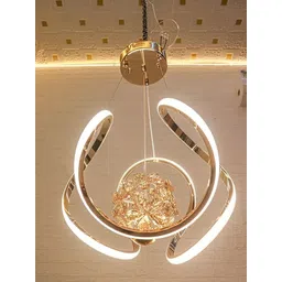 SHRI MAHAL ANTIQUES Gold-Toned Traditional Ceiling Lamp-picture-14