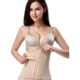 shri modeshwari enterprise THE BREED STORE Waist Trainer Corset for Women, Waist Trainer Corset Body Shaper, Hook and Eye Closure, Adjustable Tummy Tucker Girdle Body Shaper with 6 Rows of Hooks,Slimming & Support,Beige-picture-15