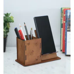 Engineering Wood Decorative Pen Stands with Mobile Holder-image-16