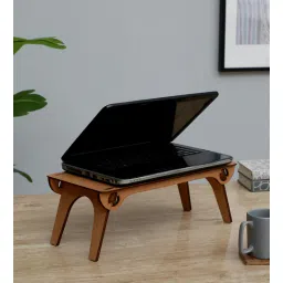 Engineering Wood Foldable Floor Desk & Laptop Table In Natural Finish-image-45