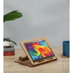 Engineering Wood Foldable Tablet In Natural Finish-image-44