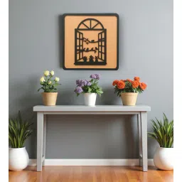 Engineering Wood Laser Cut Birds Design Wall Art In Black & Brown Finish-image-28