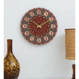 shribalajiarts Laser Cut Design MDF Wall Clock Living Room-picture-33