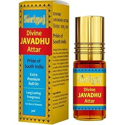 Shrigaj Divine Javadhu Attar ( Pride of South India ) Extra Premium Perfume Roll on - 3 ml ( Pack 1 ) For Worship Religious Home Fragrance, Personal Fragrance Long Lasting 100% Alcohol Free, men and women-picture-10
