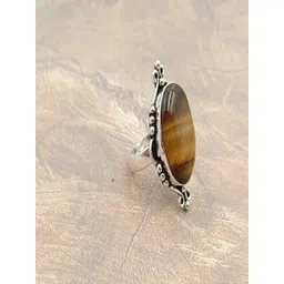 Shrim jewels Women Brass-Plated German Silver Tigers Eye Finger Ring-picture-38