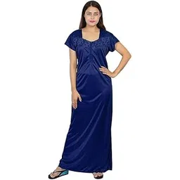 shrimat Nighty for Women & Girls Nightwear, Sexy Night, Satin Nightwear Nighty Maxi | Honeymoon Nighty-picture-11