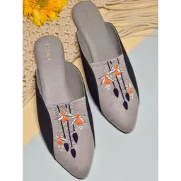SHRIVAS BY ARCHITA MEHTA LILY Ethnic Embellished Suede Mules-picture-38