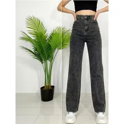 Shrutika Women Jean Straight Fit High-Rise Heavy Fade Stretchable Jeans-picture-27