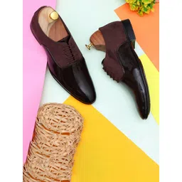 SHUAN Men Colourblocked Formal Oxfords-picture-33