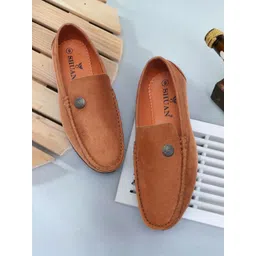 SHUAN Men Suede Loafers-picture-16
