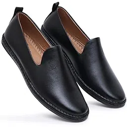 shuan Synthetic Leather Ethnic nagra Shoes-picture-42