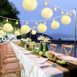 shuang you White Paper Hanging Lantern Pack of 10 L (12 inch) 76 White Paper Hanging Lantern-picture-4