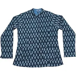 shubhangi collections Women's Black Printed Cotton Quilted Reversible Full Sleeve Jacket-picture-16