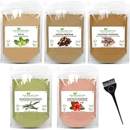 Shudh Online Amla, Reetha, Bhringraj, Shikakai & Hibiscus Powder Combo for Hair Growth (100 grams each)-picture-37