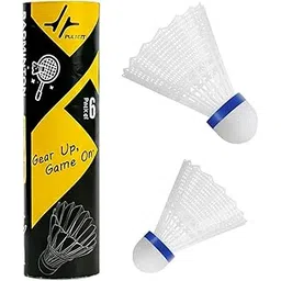Shuttle Nylon Badminton Shuttlecock– Durable Feather-Like Shuttle, High Speed & Stability for Indoor & Outdoor Play. Lightweight Shuttle for Training & Professional Use (Pack of 6- White)-picture-26