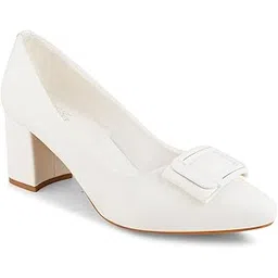 shuz touch Comfort Block Heel Peach Pumps-picture-53