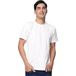 SHVET Men's Solid Cotton T Shirt | Plain | Round Neck | Half Sleeve-Regular Fit for Summer.-picture-33