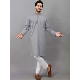 shyam enterprises Men Embroidered Thread Work Handloom Pathani Kurta-picture-40