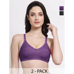 SHYAM SONS FLAIR Pack Of 2 Full Coverage Non Padded Everyday Bra-picture-15