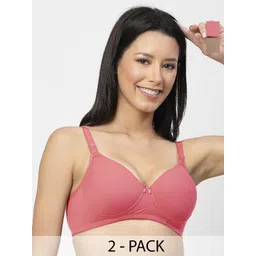 SHYAM SONS FLAIR Pack Of 2 T-Shirt Bra All Day Comfort Full Coverage Lightly Padded-picture-15