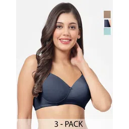 SHYAM SONS FLAIR Pack Of 3 Full Coverage Lightly Padded Bra-picture-11