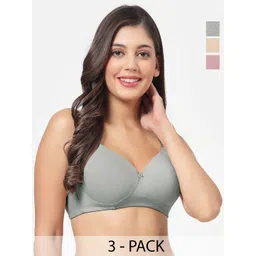 SHYAM SONS FLAIR plainmould Women Pack Of 3 Full Coverage Lightly Padded Bra-picture-38