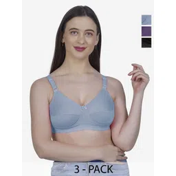SHYAM SONS FLAIR Women Pack 3 Full Coverage Minimizer Bra-picture-17