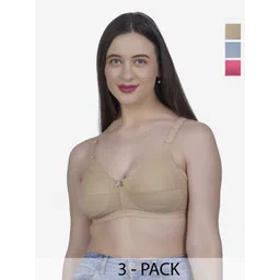 SHYAM SONS FLAIR Women Pack 3 Full Coverage Minimizer Bra-picture-12