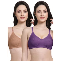 SHYAM SONS FLAIR Women Pack of 2 Full Coverage Non Padded Bra image 3