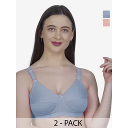 SHYAM SONS FLAIR Women Pack of 2 Full Coverage Non Padded Cotton Bra-picture-11