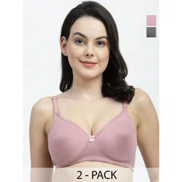 SHYAM SONS FLAIR Women Pack of 2 Full Coverage Non Padded T-shirt Bra-picture-16