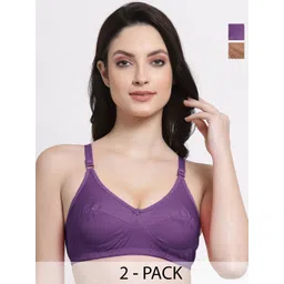 SHYAM SONS FLAIR Women Pack Of 2 Seamed Non Padded Dailywear Bra-picture-22