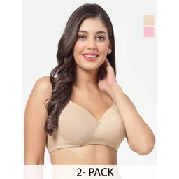 SHYAM SONS FLAIR Women Pack of 2 Solid Full Coverage Lightly Padded Non-Wired Bra-picture-18