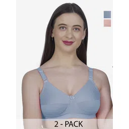 SHYAM SONS FLAIR Women Pack of 2 Solid Full Coverage Non Padded Non-Wired Minimizer Bra-picture-37