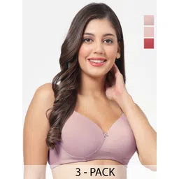 SHYAM SONS FLAIR Women Pack Of 3 Full Coverage Lightly Padded Bra-picture-38