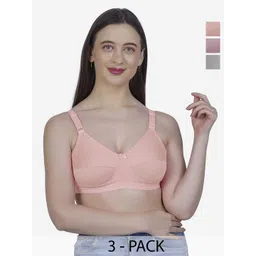 SHYAM SONS FLAIR Women Pack of 3 Full Coverage Non Padded Minimizer Bra-picture-26