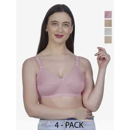 SHYAM SONS FLAIR Women Pack of 4 Full Coverage Non Padded Minimizer Bra-picture-39