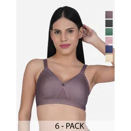 SHYAM SONS FLAIR Women Pack of 6 Seamless Full Coverage Bra-picture-13