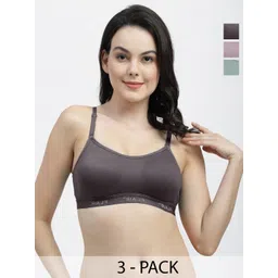 SHYAM SONS FLAIR Women Solid Full Coverage Bra Pack Of 3-picture-24