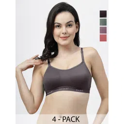 SHYAM SONS FLAIR Women Solid Full Coverage Bra Pack Of 4-picture-30