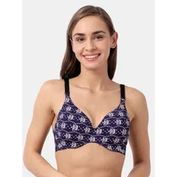 shyaway Navy Blue & White Printed Under-Wired Lightly Padded Everyday Bra SY91028-picture-39